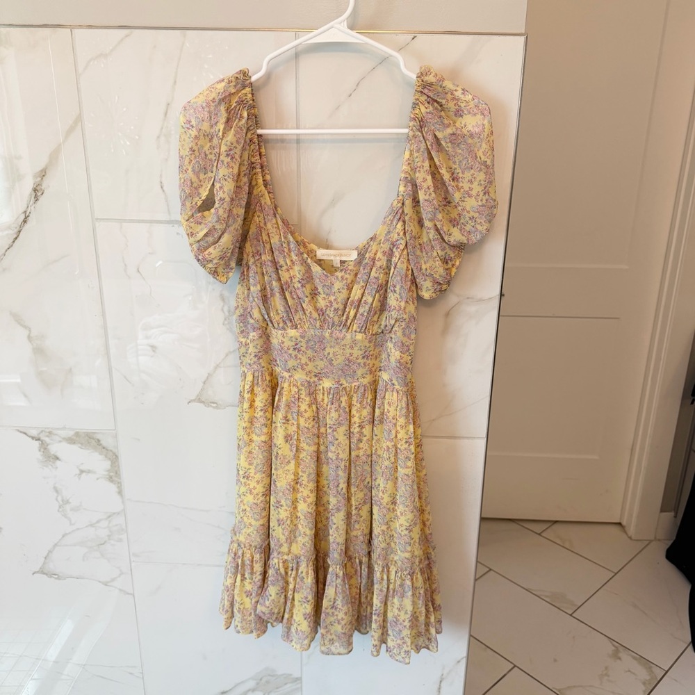 Loveshackfancy Ashley Silk Yellow Dress - Picture 2 of 6
